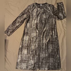 Anne Klein Cardigan Sheer Gold/Black Medium